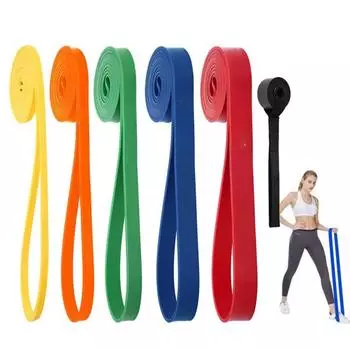 5 шт. эспандеры высокоэластичные яркие цвета широко используемые ленты для упражнений набор длинных эспандеров для фитнеса и тренировок