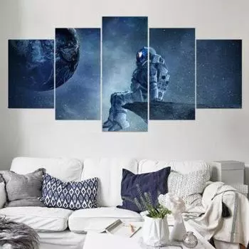5 шт. астронавт космос 5 шт. холст картины настенная HD печать без рамки художественный постер домашний декор современный 5 панелей абстрактная 20x35 20x45 20x55cm