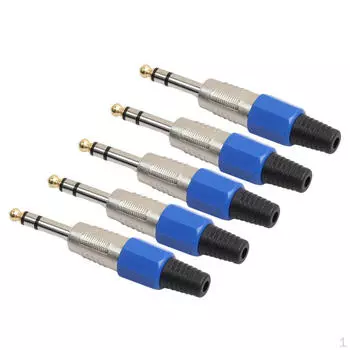5 шт. аудиоадаптеров диаметром 6,35 мм для стерео, микрофона и гитары
