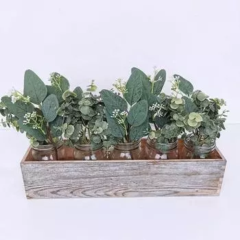 5 шт. эвкалиптовых листьев, стебли эвкалипта, искусственные серебряные доллары, листья эвкалипта, выбор для свадебной вазы, букета, цветочной композиции