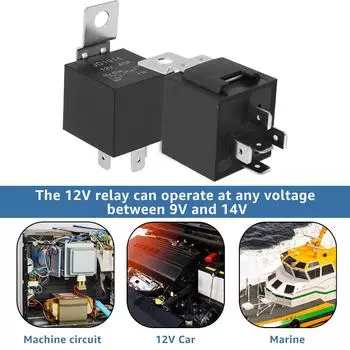 5 шт. автомобильное реле водонепроницаемое 5-контактное 12 В автомобильный переключатель премиум-класса 30/40 AMP SPDT морское пылезащитное 12 В автомобили лодки