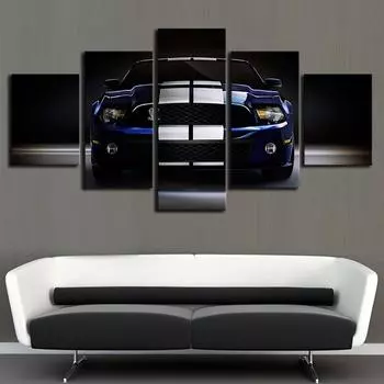 5 шт., автомобильные принты, живопись, модульные картины, холст, настенное искусство, современное украшение дома, современное для прикроватного фона, плакаты без рамки 20x35cm*2 20x45cm*2 20x55cm*1