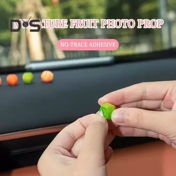 5 шт. автомобильные украшения, милые мини-зеркала заднего вида, консоль, реалистичные смоляные оранжевые украшения для салона автомобиля