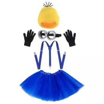 5 шт. аксессуары для костюмов для взрослых мужчин и женщин комплект для косплея шляпа глаза перчатки комплект One Size