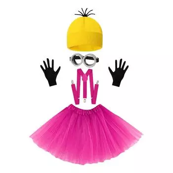 5 шт. аксессуары для костюмов для взрослых мужчин и женщин комплект для косплея шляпа глаза перчатки комплект One Size