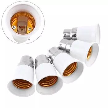 5 шт. B22 на E27 светодиодный адаптер для цоколя лампы Универсальный преобразователь света патрон для лампы B22 to E27