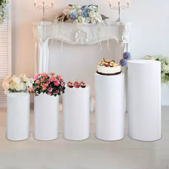 5 шт. Банкетные цилиндрические крышки для розеток Декоративная тумба Легкая эластичная White