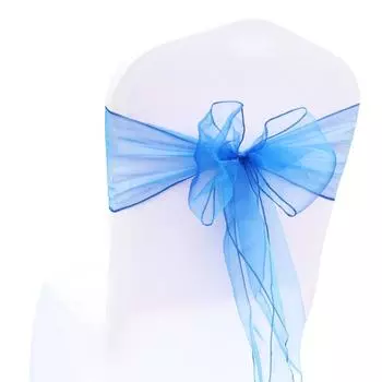 5 шт. бантов-узелков для стульев, многоразовые прозрачные ленты для стульев из органзы для банкета и мероприятия 21
