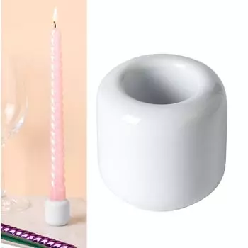 5 шт. белые керамические подсвечники для маленьких конических свечей гладкие поверхности легко чистить подсвечник