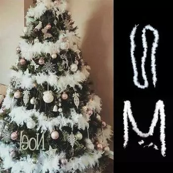 5 шт. белые полоски с перьями белого цвета, удлиненные пушистые ремни с перьями, украшение для рождественской елки, необычный ремесленный декор для шитья