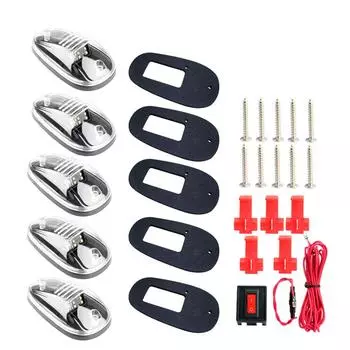 5 шт. белые/янтарные дымчатые/прозрачные линзы для крыши кабины, габаритные огни для бега сверху