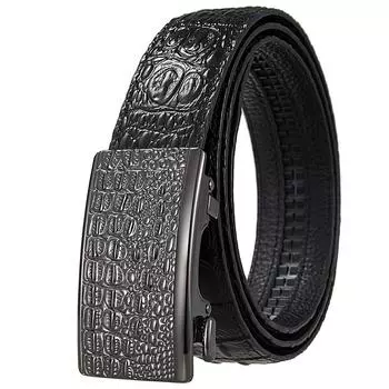 5 шт. Бизнес Автоматическая пряжка ремень крокодиловый узор коровья кожа ремень 3 кости Ly36-1814-8 110-130CM