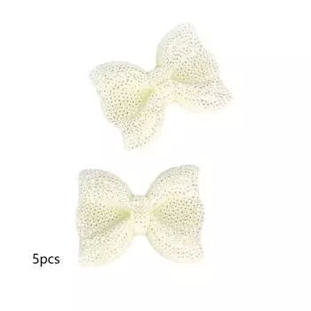 5 шт. блестящие смоляные большие банты с плоским дном, аппликации из камней, сделай сам, свадебные украшения для альбома, шпильки, аксессуары для рукоделия SF563 One Size бежевый