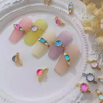 5 шт., блестящие стразы для ногтей, потрясающий визуальный эффект, трехмерный не падающий DIY, глянцевый ослепительный орнамент для ногтей, дизайн маникюра, принадлежности для ногтей A