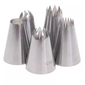 5 шт. большие насадки для кондитерских изделий с глазурью, инструменты для выпечки, декор для кексов с кремом