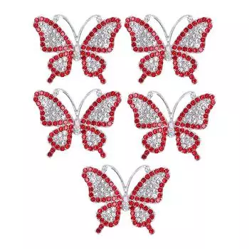 5 шт. брошь своими руками, подходящая тонкая работа, милый внешний вид, легкая портативная брошь-булавка, красный цвет