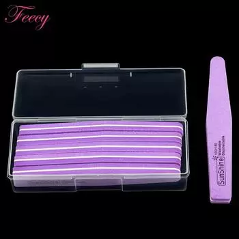 5 шт., буферные пилочки для ногтей с коробкой для хранения, 100/180, прочная толстая наждачная бумага для маникюра, полировка, двойной песок, инструмент для дизайна ногтей