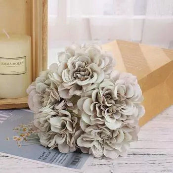5 шт./букет искусственные цветы пиона белый букет свадебный домашний декор стола искусственные цветы рождественская композиция поставки белый