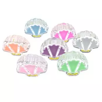 5 шт. бусины-ракушки, подвески ручной работы, модные акриловые креативные капельные масляные украшения, аксессуары, прозрачный материал, изготовление браслетов и ожерелий своими руками фиолетовый