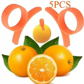 5 шт. Бытовой практичный очиститель для апельсинов и грейпфрутов, очиститель фруктов, слайсер, резак, удобный, для лимонов, кольцевой тип, гаджеты 5Pcs