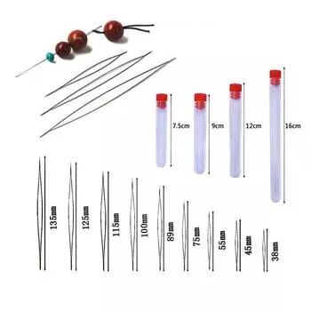 5 шт. центральное отверстие изогнутые иглы для бисероплетения нержавеющая сталь штифты для бисероплетения шнур легкое изготовление ювелирных изделий изготовление браслетов Tube 7.5cm