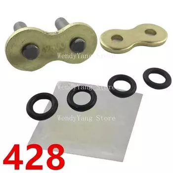 5 шт. Цепной замок, цепное соединение, золотая пряжка с сальником, пряжка для мотоцикла 428 520 525 530