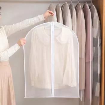 5 шт. чехлы для одежды, пылезащитные, с защитой от насекомых, прозрачные, полностью закрытые, защитные сумки для хранения одежды и пальто 80 cm
