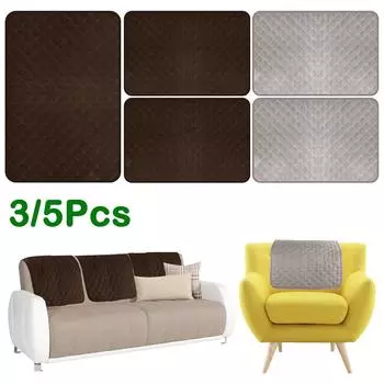 5 шт. Чехол для подголовника кресла-реклайнера, защитный чехол для подголовника дивана, мягкий износостойкий полиэстер, устойчивый к выцветанию, для защиты мебели дивана 3Pcs