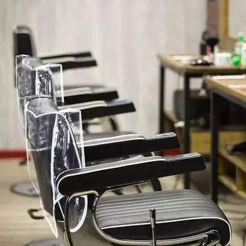 5 шт. Чехол на заднюю часть стула, чехол на заднюю часть стула для салона, пластиковый прозрачный круглый чехол на заднюю часть стула