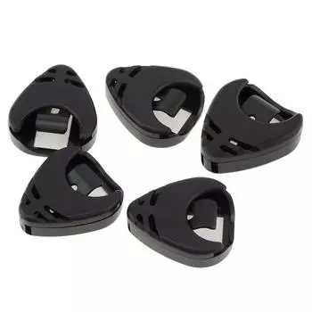 5 шт. черная пластиковая палочка на держателе медиатора для акустической гитары/бас-гитары/укулеле