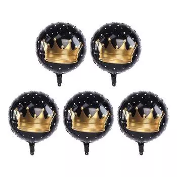 5 шт. Черно-золотых воздушных шаров, безопасных, нетоксичных, милых, стильных, для вечеринок, для девочек и мальчиков