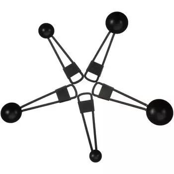 5 шт. черных мерных ложек из нержавеющей стали, кухонный инструмент для выпечки, для точного измерения ингредиентов чёрный