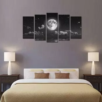 5 шт. черный, белый цвет Full Mo морской пейзаж 5 шт. фотографии холст художественный постер Декор комнаты абстрактные картины домашний декор современный 20x35 20x45 20x55cm