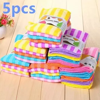 5 шт., чистящая ткань, высокоэффективная антижировая тряпка для мытья посуды, кухонные чистящие тряпки One size