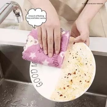 5 шт. чистящие полотенца утолщенные для удаления пыли эффективное прочное впитывающее полотенце для посуды антипригарное масло бытовые кухонные принадлежности