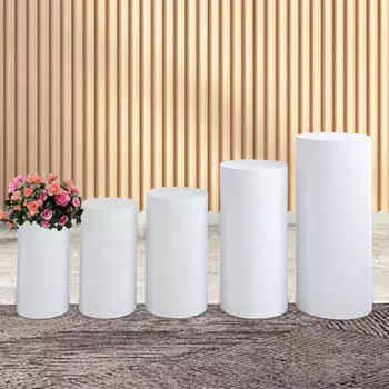 5 шт.. Цилиндрические крышки держателей гнезд, модный мягкий цилиндр на подставке для десерта White