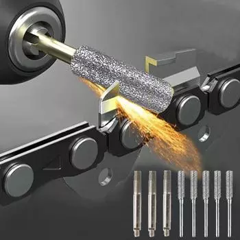 5 шт. цилиндрические заусенцы с алмазным покрытием 4,4/4,5/4,8 мм точилка для бензопилы каменный напильник для заточки цепной пилы шлифовальные инструменты для резьбы 5PCS 4.0mm