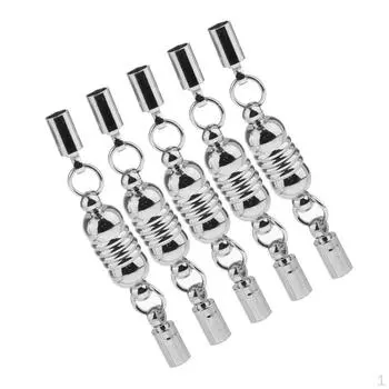 5 шт. цилиндрический магнитный крючок с застежкой для DIY браслета, ожерелья, поиска ювелирных изделий - серебро