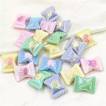 5 шт. цветные двухцветные кролики с УФ-покрытием, конфеты, моделирование, свободные бусины, кулон, материал ручной работы «сделай сам» фиолетовый