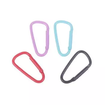 5 шт. цветные карабины из алюминиевого сплава, пряжки для рюкзака, пряжка для крепления бутылки с водой, брелок с защелкой серебряный