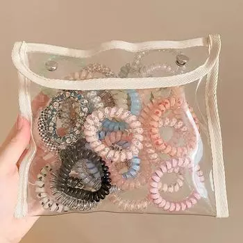 5 шт. цветные телефонные провода кольца для волос для девочек бесследные пружины эластичные повязки для волос для женщин головной убор резинки для волос резинки оранжевый