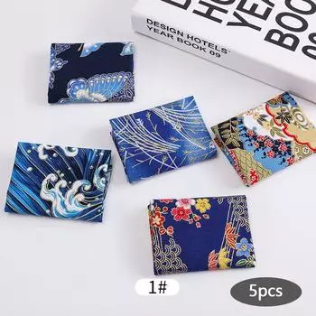 5 шт. Цветочная печать на одежде и крашение хлопчатобумажной ткани японского горячего тиснения пэчворк 20*25cm