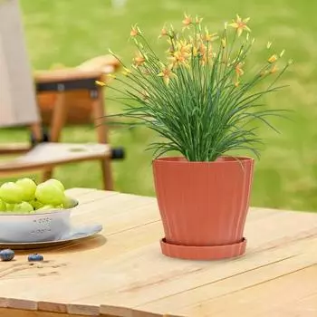 5 шт. цветочные горшки для помещений и улицы пластиковые кашпо с дренажным отверстием погода