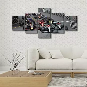 5 шт. деревенский F1 гоночный автомобиль дома картины спортивный автомобиль фотографии холст плакат HD печать домашний декор современный абстрактный 5 шт. искусство 20x35 20x45 20x55cm