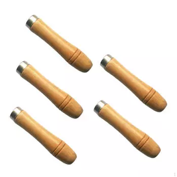 5 шт., деревянная ручка для напильника, режущий инструмент, ремонт гаража, ремесло с металлическим кольцом, твердая древесина Small