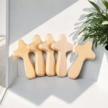 5 шт. Деревянный крест для удержания коллег, комфорт, небольшое украшение, семья, религиозный человек, ручной молитвенный крест из сосны