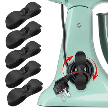 5 шт. держатель шнура обмотка проводка крючок шнура держатель кабеля зажим для кабеля бытовая техника кухонный шнур обмотка проводка аксессуар для хранения шнур зажим провод