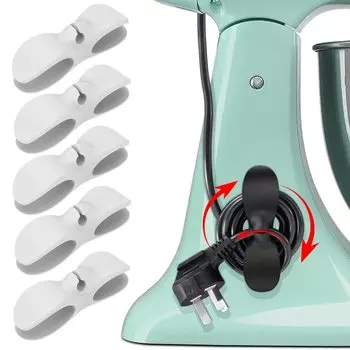 5 шт. держатель шнура обмотка проводка крючок шнура держатель кабеля зажим для кабеля бытовая техника кухонный шнур обмотка проводка аксессуар для хранения шнур зажим провод