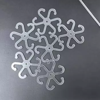 5 шт. держателей для стеблей растений акриловые опоры для стеблей растений с тонким стержнем простая установка крючков для поддержки стеблей для комнатных и уличных садовых растений в горшках 5pcs