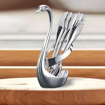 5 шт. десертная ложка кофейные ложки подарочные кухонные принадлежности из нержавеющей стали креативный лебедь